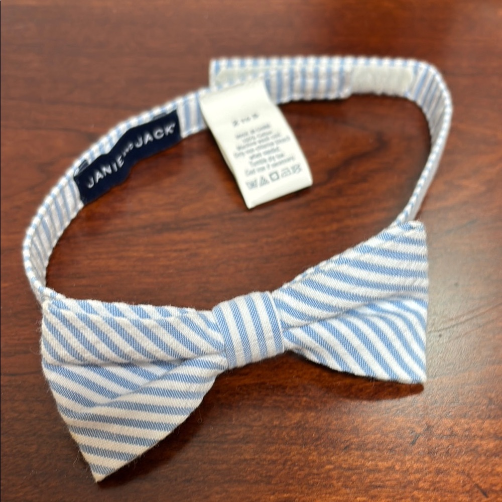 Janie and Jack Blue Striped Kids Bow Tie